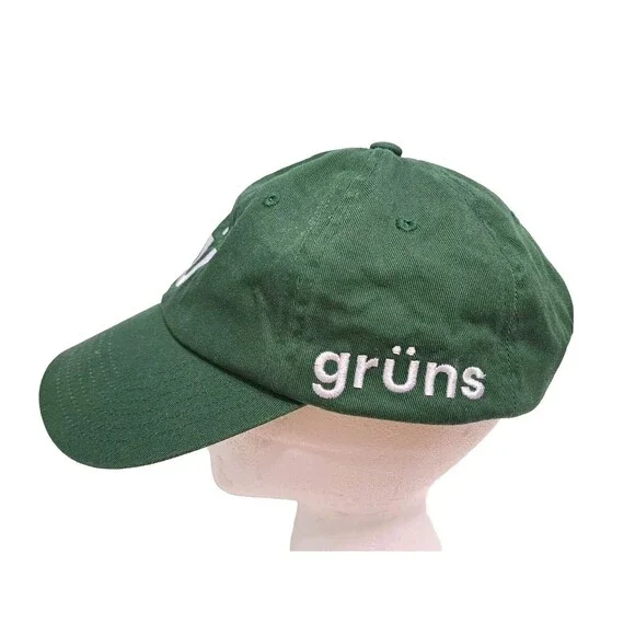 Gruns Nutrition Strap Back Adjustable Hat Cap Green - Picture 2 of 7
